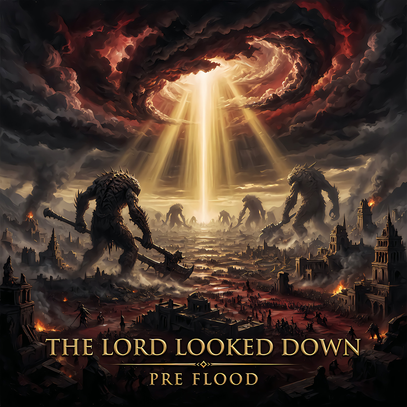 The Lord Looked Down (Pre Flood) album cover art by TruckMeta Matthew Webber
